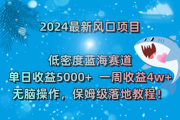 2024最新风口项目 低密度蓝海赛道，日收益5000+周收益4w+ 无脑操作，保…-舒阳传媒网