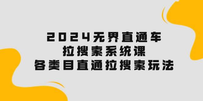 2024无界直通车·拉搜索系统课：各类目直通车 拉搜索玩法！-舒阳传媒网